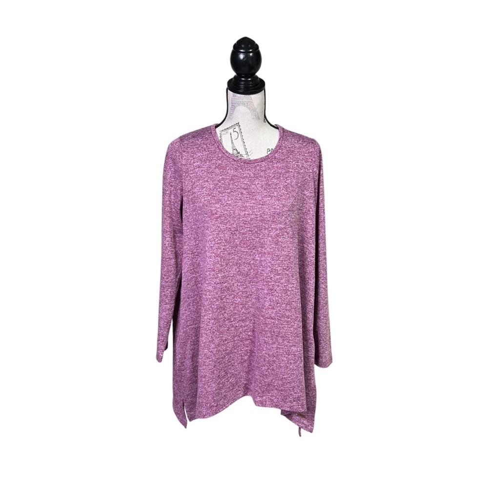 Roots S Purple Longline Loose fit Long-Sleeve Top